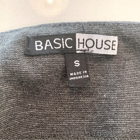 Gray Stretch Mini Pencil Skirt with Black Stripe Detail - Picture 4 of 5